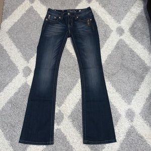 MISS ME DARKWASH BOOTLEG JEANS